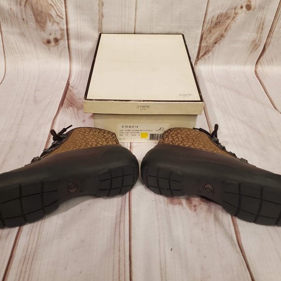 Coach Dyanne Leather Ankle Boot, 7.5, Brown/Tan - Picture 8 of 10